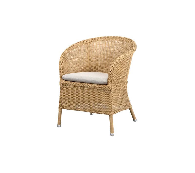 Derby chair von Cane-line in Natural, large round Weave, Sand, Natté, Ohne – Produktfoto