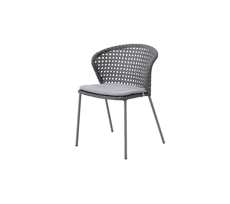 Lean chair de Cane-line en Light grey, large french peel Weave, Grey, Natté – photo du produit