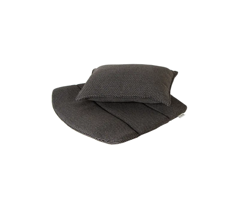 Breeze lounge chair, Cushion set by Cane-line in Dark grey, Focus – product photo