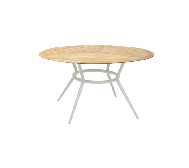 Joy dining table, dia. 120 cm van Cane-line in Sand, Aluminium, Teak, geometric – productfoto