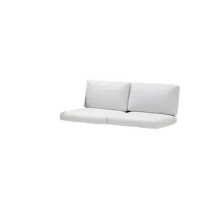 Connect 2-seater sofa, Cushion set van Cane-line in White, Natté w/QuickDry & Airflow – productfoto 2 van 2