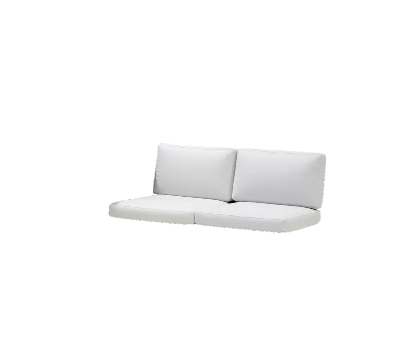Connect 2-seater sofa, Cushion set van Cane-line in White, Natté w/QuickDry & Airflow – productfoto 2 van 2