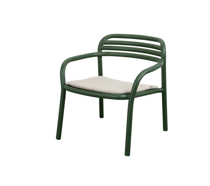 Bliss lounge chair van Cane-line in Dark green, aluminium, Sand, Natté w/QuickDry & Airflow – productfoto