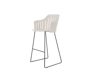 Choice bar chair by Cane-line in Sand, polypropylene, up to 98% recycled, Black, galvanized steel w/4legs – product photo 2 of 2