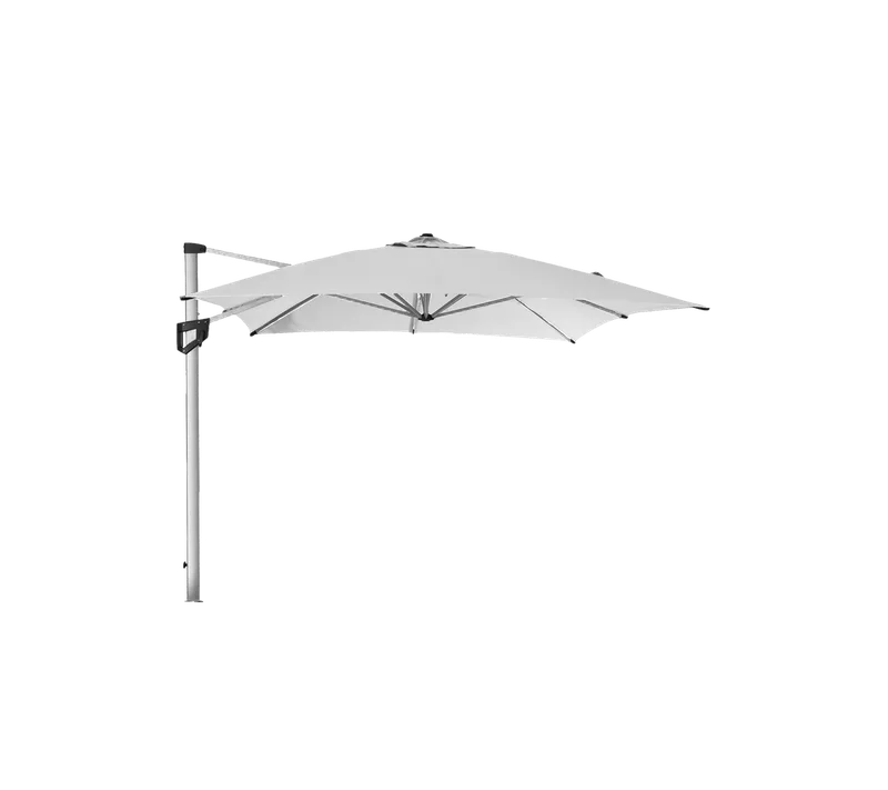 Hyde luxe hanging parasol, 3x4 m by Cane-line in Silver, mat anodized/Dusty white, None – product photo