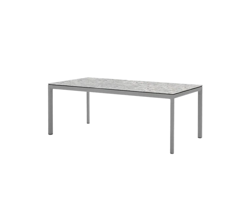 Drop dining table by Cane-line in Light grey, aluminium, Multi colour, ceramic – product photo