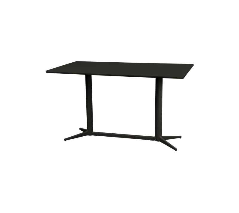 Drop café table by Cane-line in Lava grey, aluminium, Lava grey, aluminium – product photo