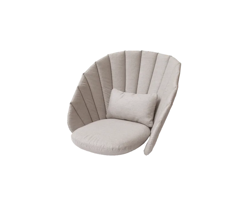Peacock lounge chair/rocking chair cushion set by Cane-line in Sand, Natté w/QuickDry & Airflow – product photo