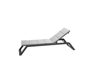 Siesta sunbed by Cane-line in Grey, aluminium, Light grey, Virtue w/QuickDry & Airflow – product photo 2 of 2