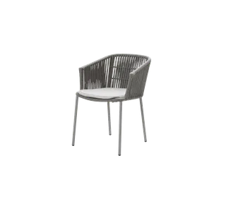 Moments chair, stackable by Cane-line in Grey, string open Soft Rope, Light grey, Natté – product photo 2 of 2