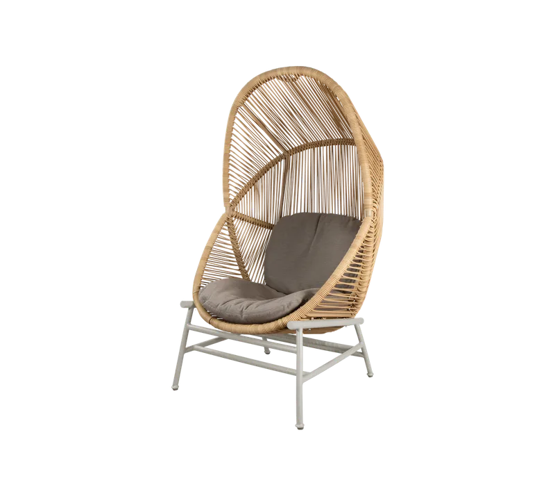 Hive chair von Cane-line in Natural, small round core Weave, Sand, Aluminium, Taupe, AirTouch w/QuickDry & Airflow – Produktfoto