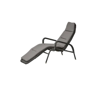 Sunrise sunchair by Cane-line in Graphite, small round Weave, Taupe, Natté w/QuickDry & Airflow – product photo 2 of 2