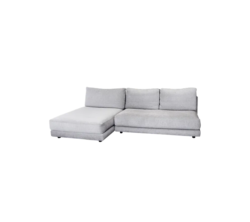 Scale 2-seater sofa w/single daybed, right de Cane-line en Light grey, Essence – photo du produit