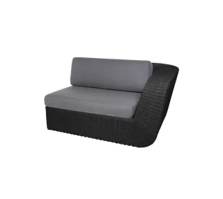 Savannah 2-seater sofa, left module, Cushion set van Cane-line in White, Natté w/QuickDry & Airflow – productfoto 1 van 2