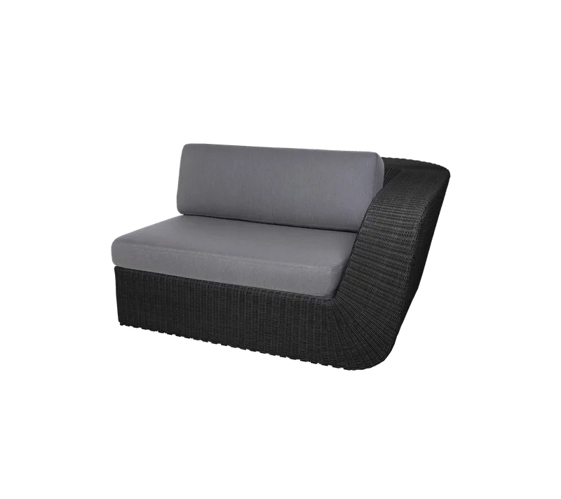 Savannah 2-seater sofa, left module, Cushion set van Cane-line in White, Natté w/QuickDry & Airflow – productfoto 1 van 2
