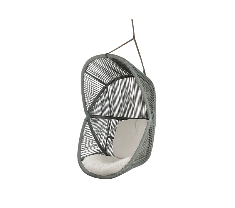 Hive chair by Cane-line in Dusty green, small round core Weave, Taupe, string Soft Rope, Sand, AirTouch w/QuickDry & Airflow – product photo