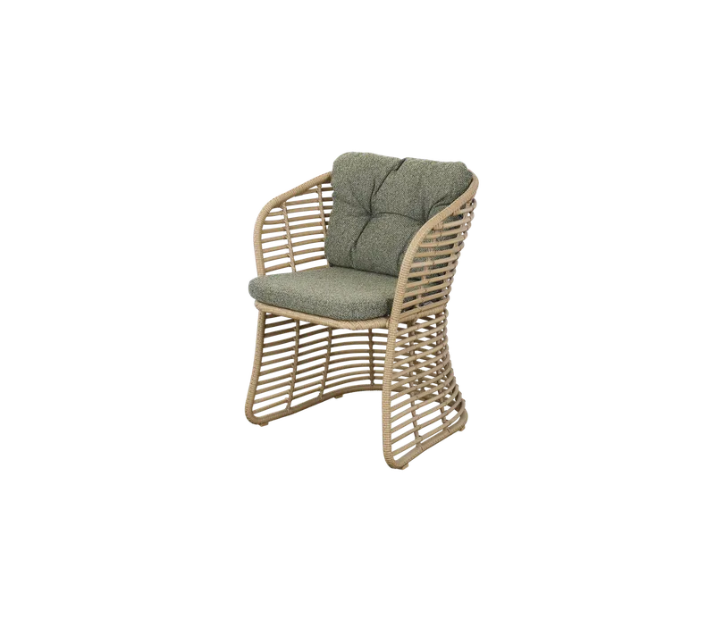 Basket chair by Cane-line in Natural, braid Weave, Dark green, Wove – product photo
