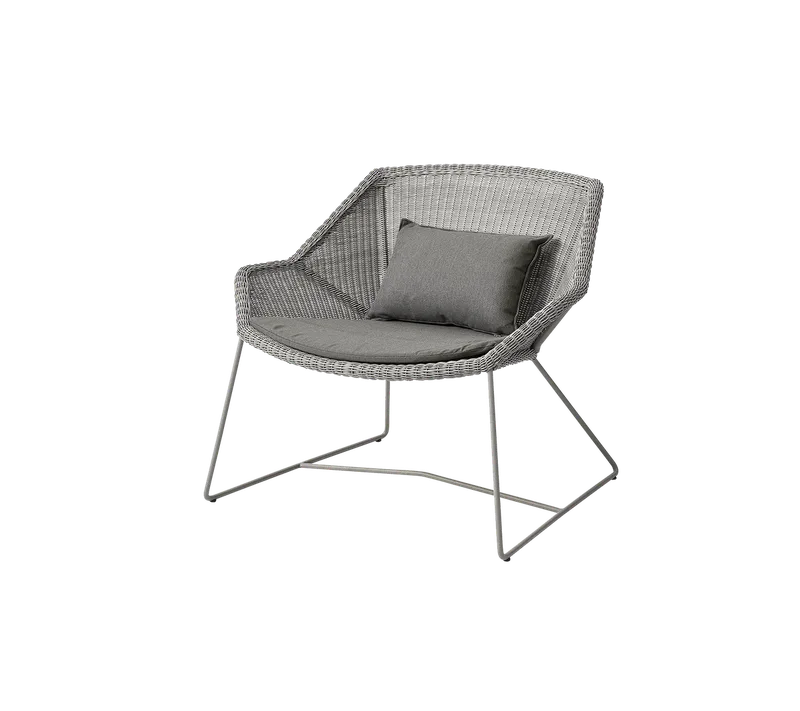 Breeze lounge chair de Cane-line en Taupe, small round Weave, Taupe, Natté – photo du produit
