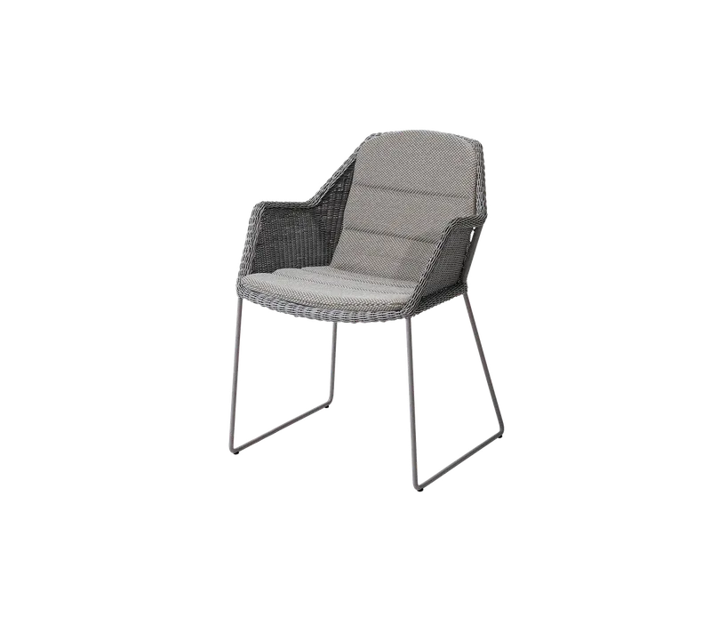 Breeze chair by Cane-line in Light grey, small round Weave, Light grey, Focus – product photo