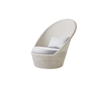 Kingston sunchair w/wheels by Cane-line in Sand, small round Weave, Light grey, Natté w/QuickDry & Airflow – product photo 2 of 2