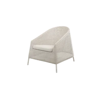 Kingston lounge chair by Cane-line in Sand, small round Weave, Desert sand, Rise w/QuickDry & Airflow – product photo 2 of 2