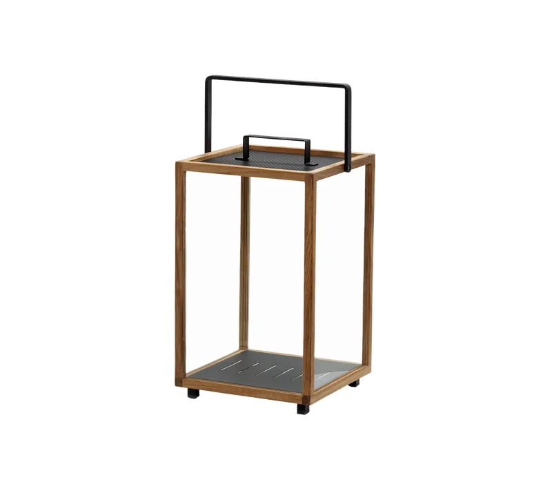 Lighthouse lantern, large by Cane-line in Teak w/lava grey aluminium – product photo