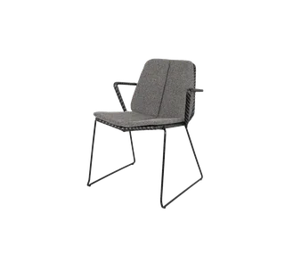 Vision armchair by Cane-line in Black/graphite, medium flat peel Weave, Dark grey, Wove – product photo 2 of 2