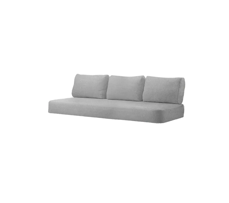Moments 3-seater sofa, Cushion set van Cane-line in Light grey, Essence – productfoto