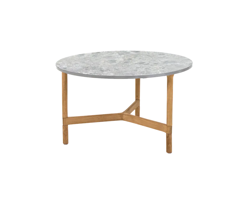 Twist coffee table, medium by Cane-line in Teak, Multi colour, ceramic – product photo