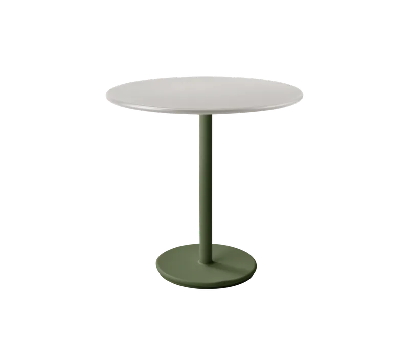 Go café table dia. 80 cm by Cane-line in Dark green, aluminium, Sand, Aluminium – product photo