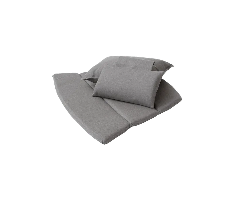 Breeze highback chair, Cushion set by Cane-line in Taupe, Natté – product photo