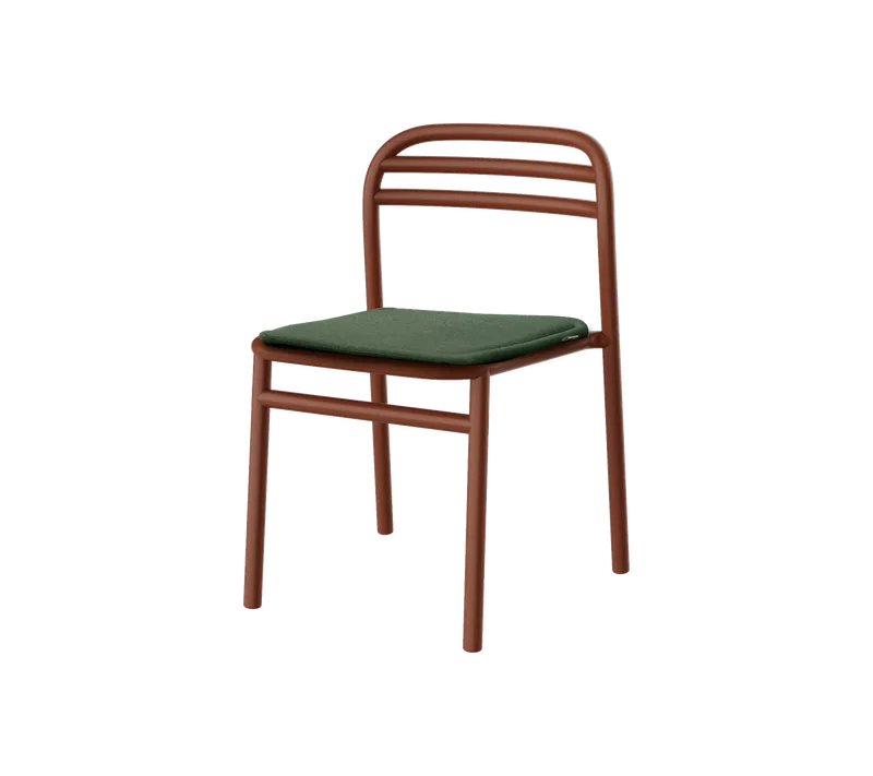 Bliss chair von Cane-line in Desert red, aluminium, Light green, Delight w/QuickDry & Airflow – Produktfoto