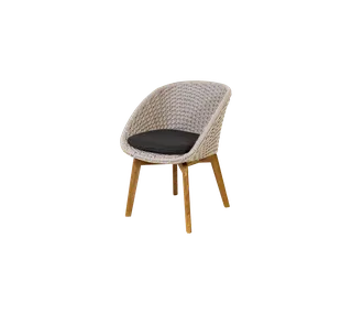 Peacock chair van Cane-line in Sand, medium flat Soft Rope w/teak, Dark grey, Focus – productfoto 2 van 2