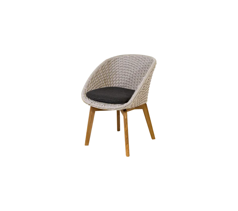 Peacock chair van Cane-line in Sand, medium flat Soft Rope w/teak, Dark grey, Focus – productfoto 2 van 2