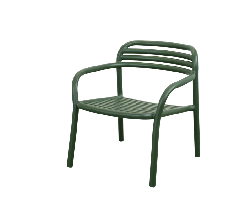 Bliss lounge chair van Cane-line in Dark green, aluminium, Geen – productfoto