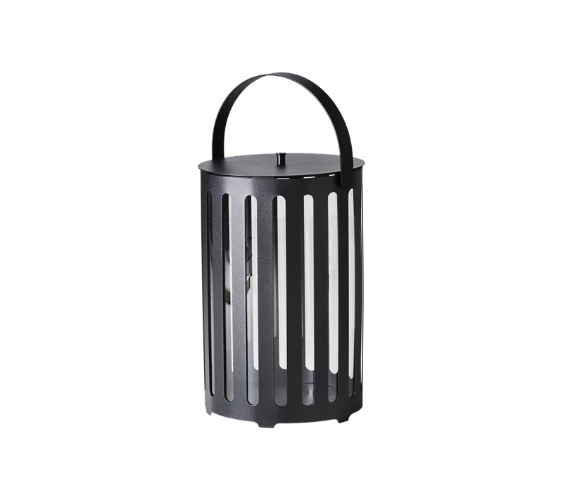 Lighttube lantern, large von Cane-line in Lava grey, aluminium – Produktfoto