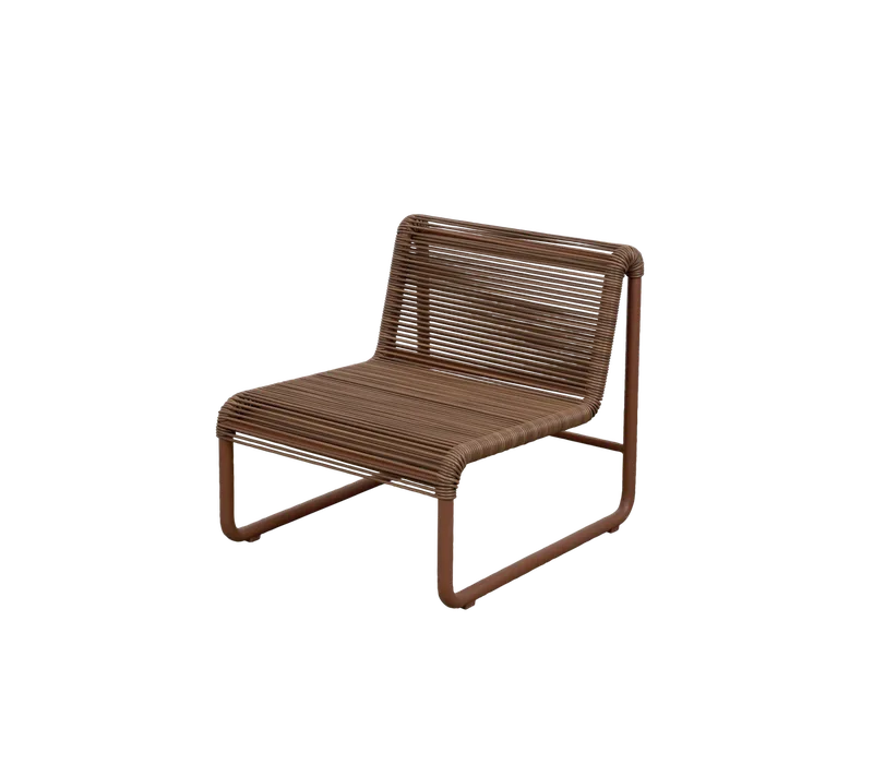 Al Dente lounge chair de Cane-line en Desert red small round core Weave w/desert red aluminium, Aucun – photo du produit