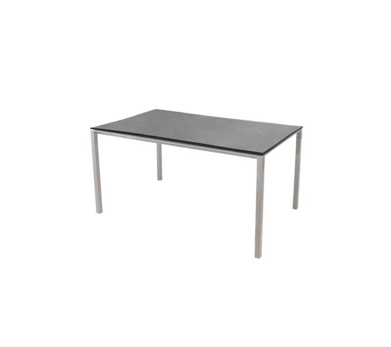 Pure dining table, 150x90 cm de Cane-line en Taupe, aluminium, Fossil black, ceramic – photo du produit
