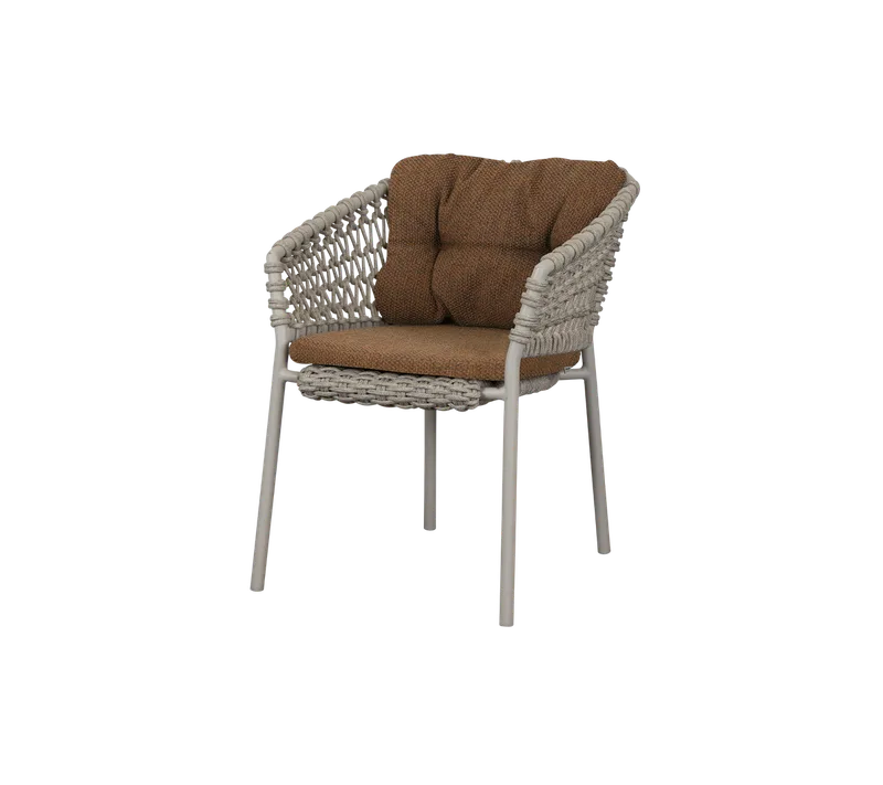 Ocean chair de Cane-line en Taupe, round open Soft Rope, Umber brown, Rise – photo du produit