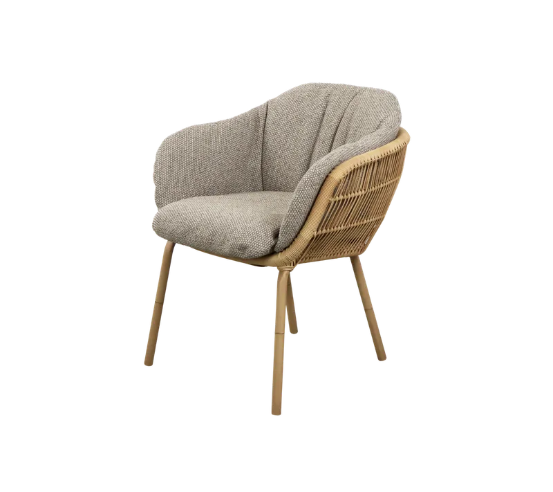Stay chair, stackable by Cane-line in Natural, small round core Weave w/aluminium, Light brown, Rise w/QuickDry & Airflow – product photo