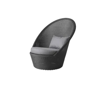 Kingston sunchair w/wheels by Cane-line in Mocca, small round Weave, None – product photo 1 of 2