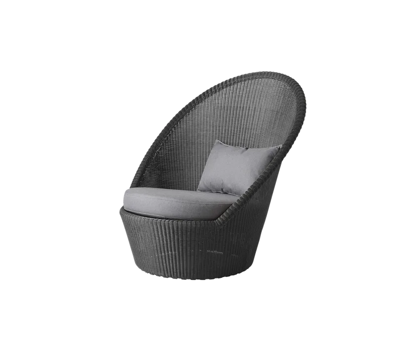 Kingston sunchair w/wheels by Cane-line in Mocca, small round Weave, None – product photo 1 of 2