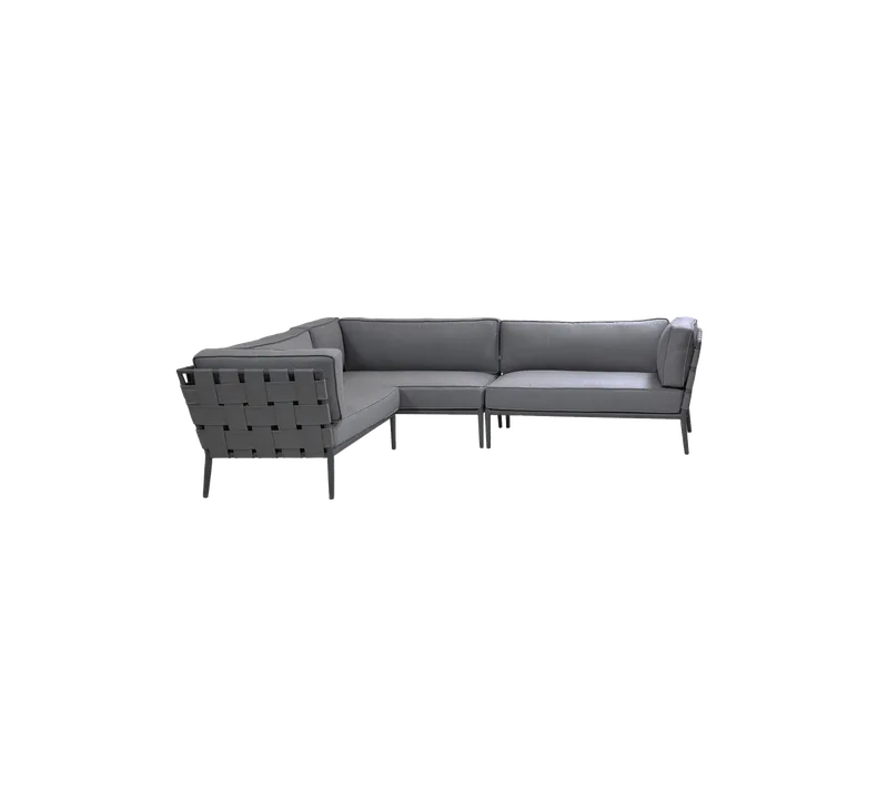 Conic modular corner sofa de Cane-line en Grey, AirTouch w/QuickDry & Airflow – photo du produit