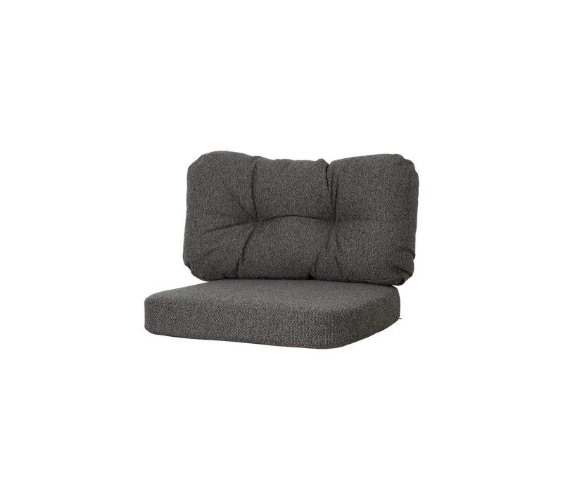 Ocean large lounge chair, Cushion set by Cane-line in Dark grey, Wove w/QuickDry & Airflow – product photo 2 of 2