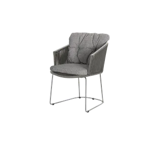 Moments chair by Cane-line in Grey, string open Soft Rope, Dark grey, Wove – product photo 2 of 2