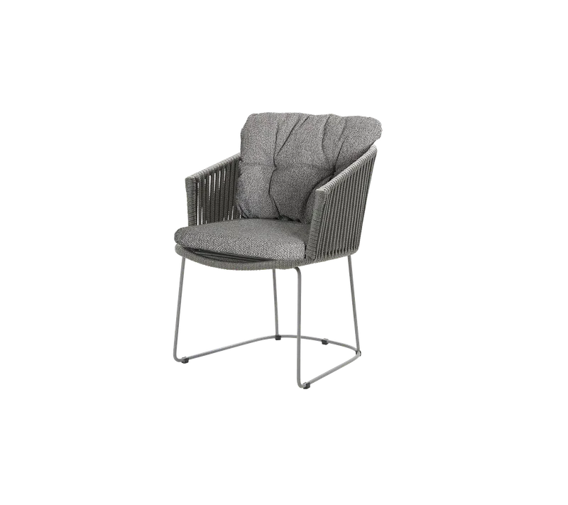 Moments chair by Cane-line in Grey, string open Soft Rope, Dark grey, Wove – product photo 2 of 2