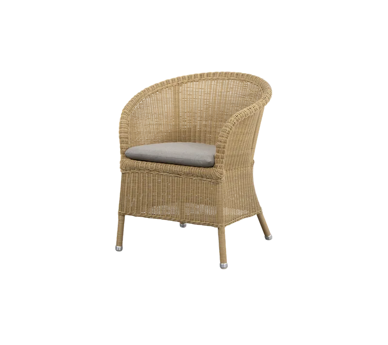 Derby chair von Cane-line in Natural, large round Weave, Taupe, Natté, Ohne – Produktfoto