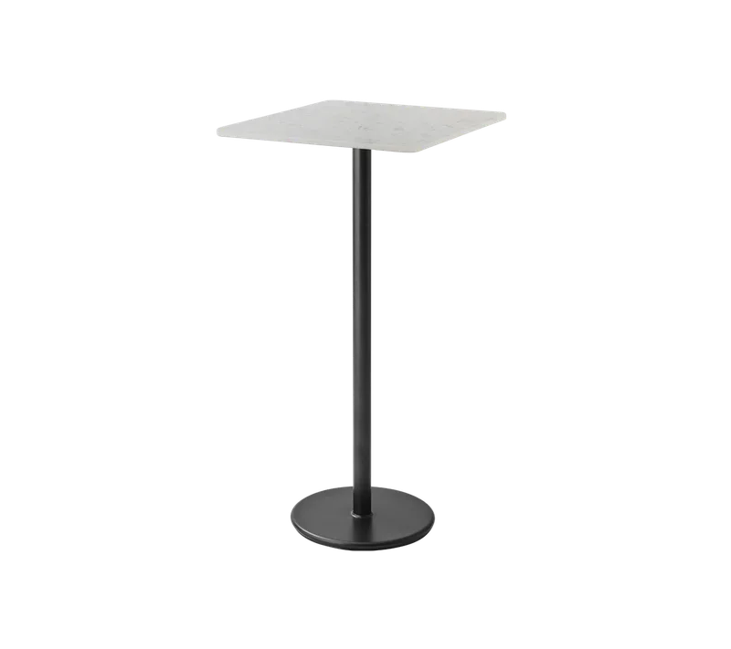Go bar table 75x75 cm by Cane-line in Lava grey, aluminium, Sand multi colour, HI-Core – product photo
