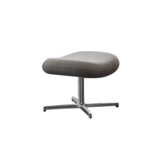 Pace footstool van Cane-line in Light grey, Essence, Polished, aluminium – productfoto 1 van 2