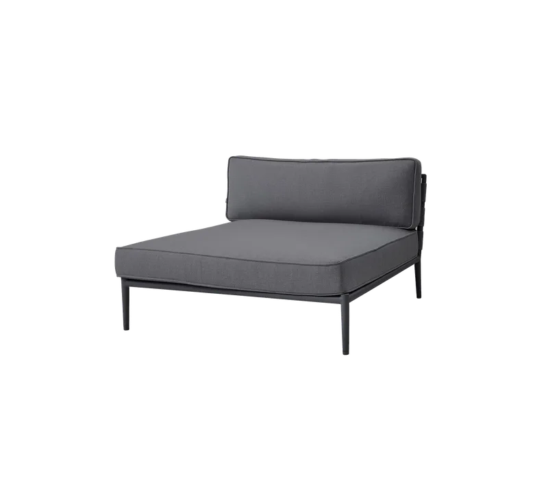 Conic daybed module van Cane-line in Grey, AirTouch w/QuickDry & Airflow – productfoto